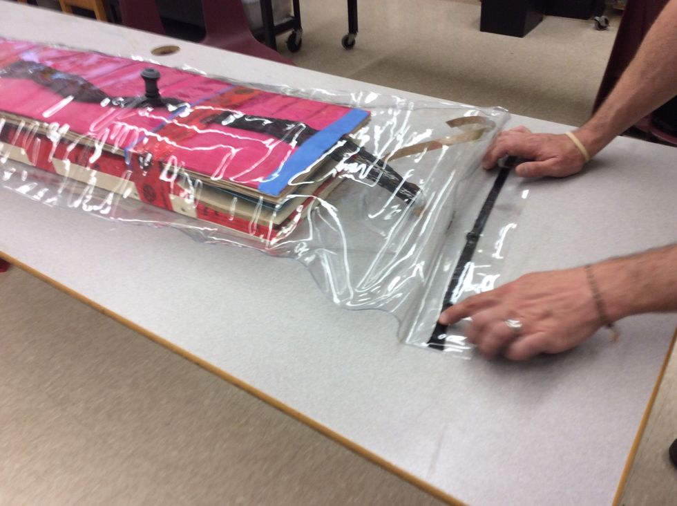 Make sure to double check that the tar is well sealed before your next step.