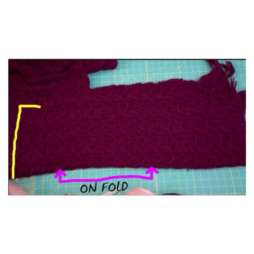 Make sure to fold the material first