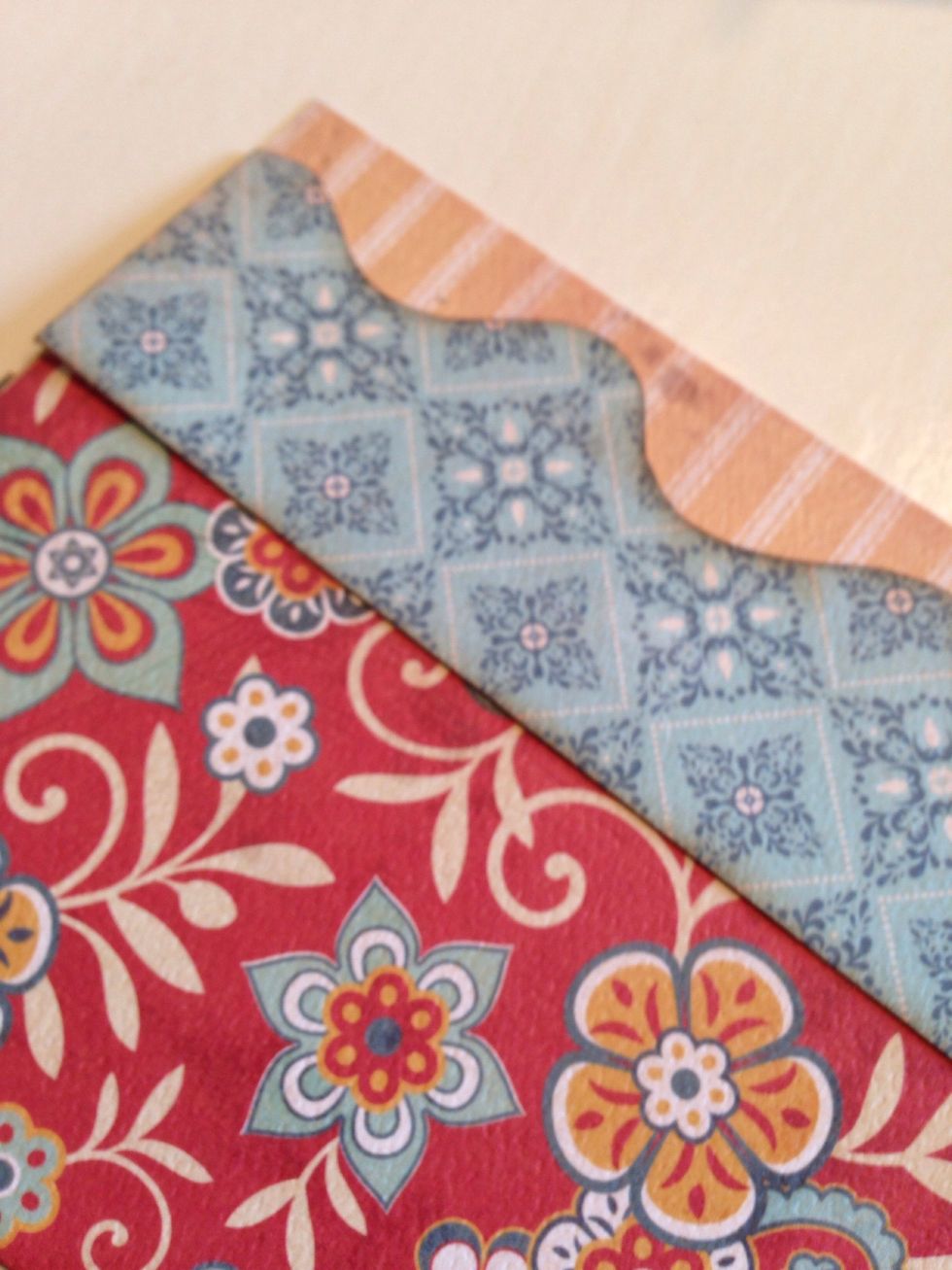 Make sure to ink any edges of all the pieces that show.