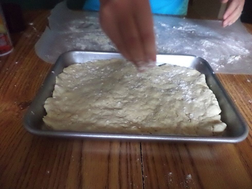 make sure to keep all sides of the dough dry