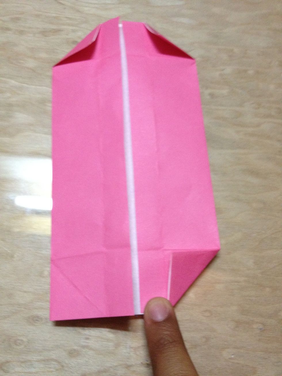 Make sure to leave some space between the centre and the folded edge.