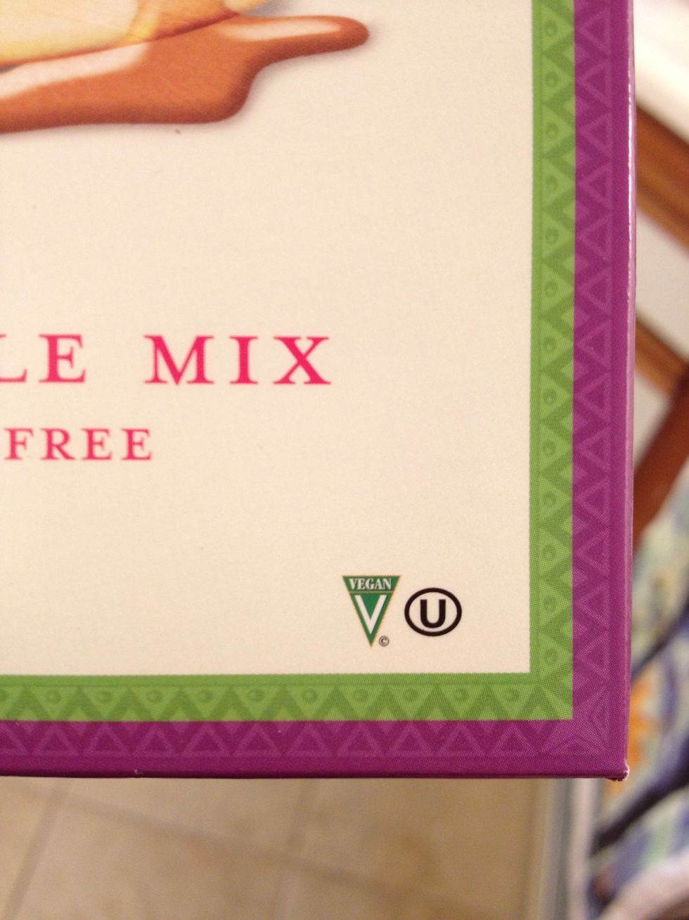 Make sure to look for the little "V" for vegan!