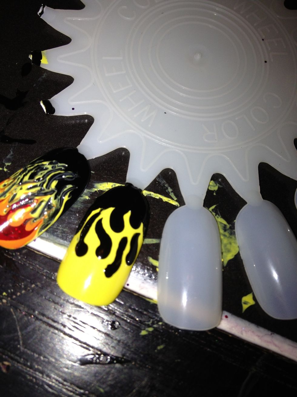 Make sure to make the tips pointed like flames :)