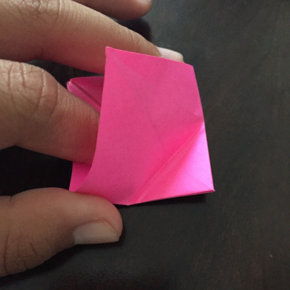 Make sure to only fold back to where the crease is.