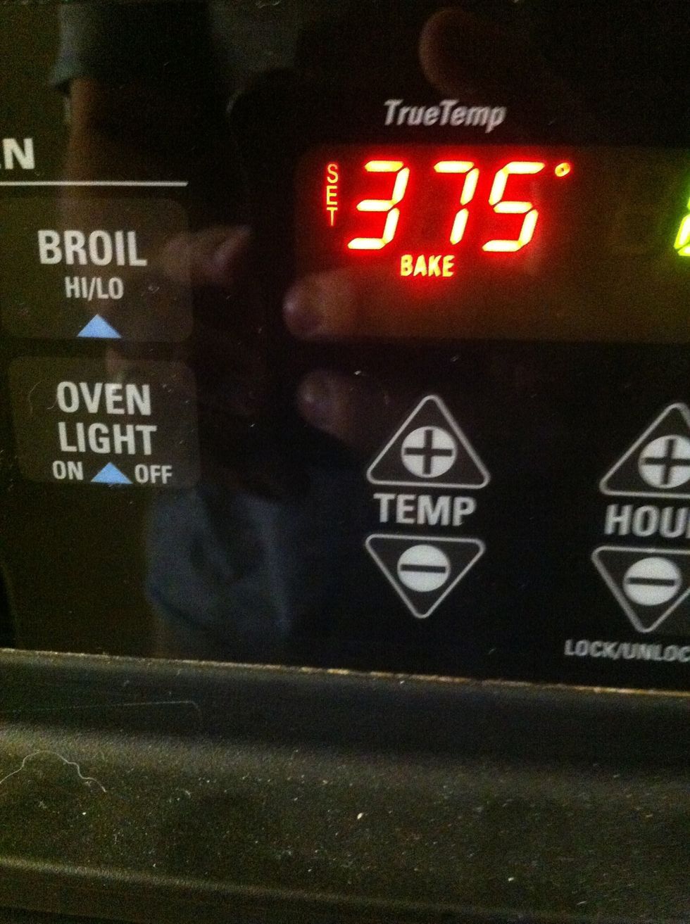 Make sure to preheat your oven to 375*
