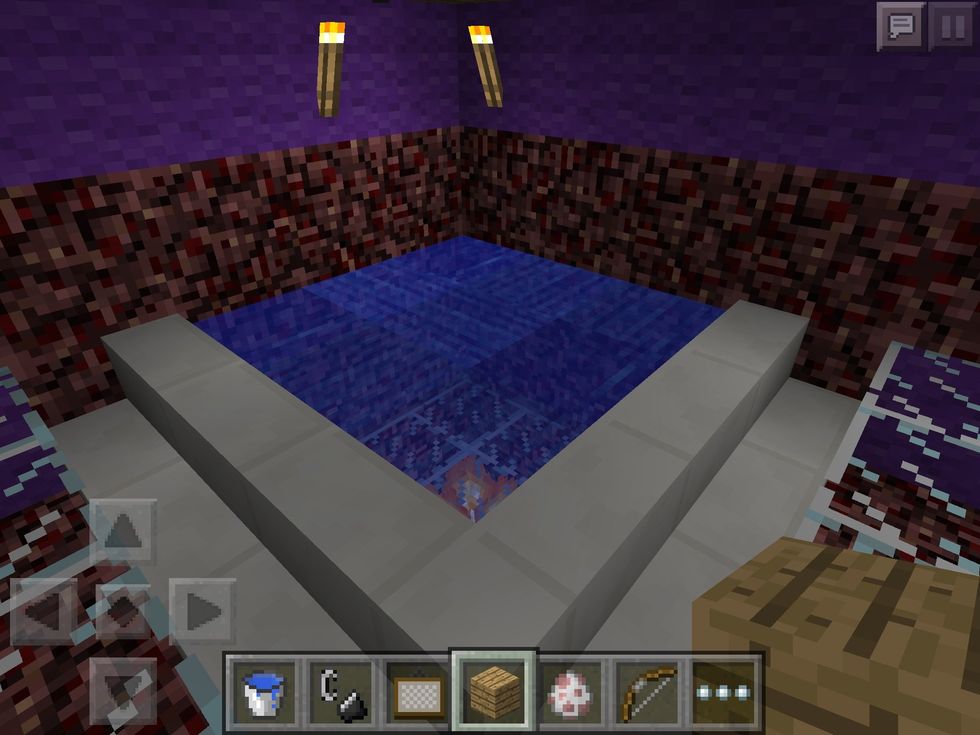 Make sure to put fire in the bottom the smoke from the fire makes it look like the water is hot!