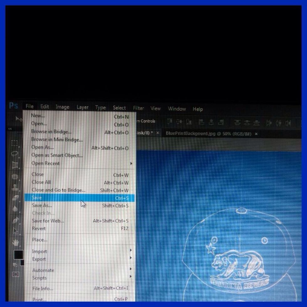 Make sure to save your work when you are finished by clicking File up at the top left and then Save