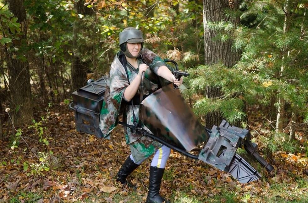 Make sure to take pictures in the woods.