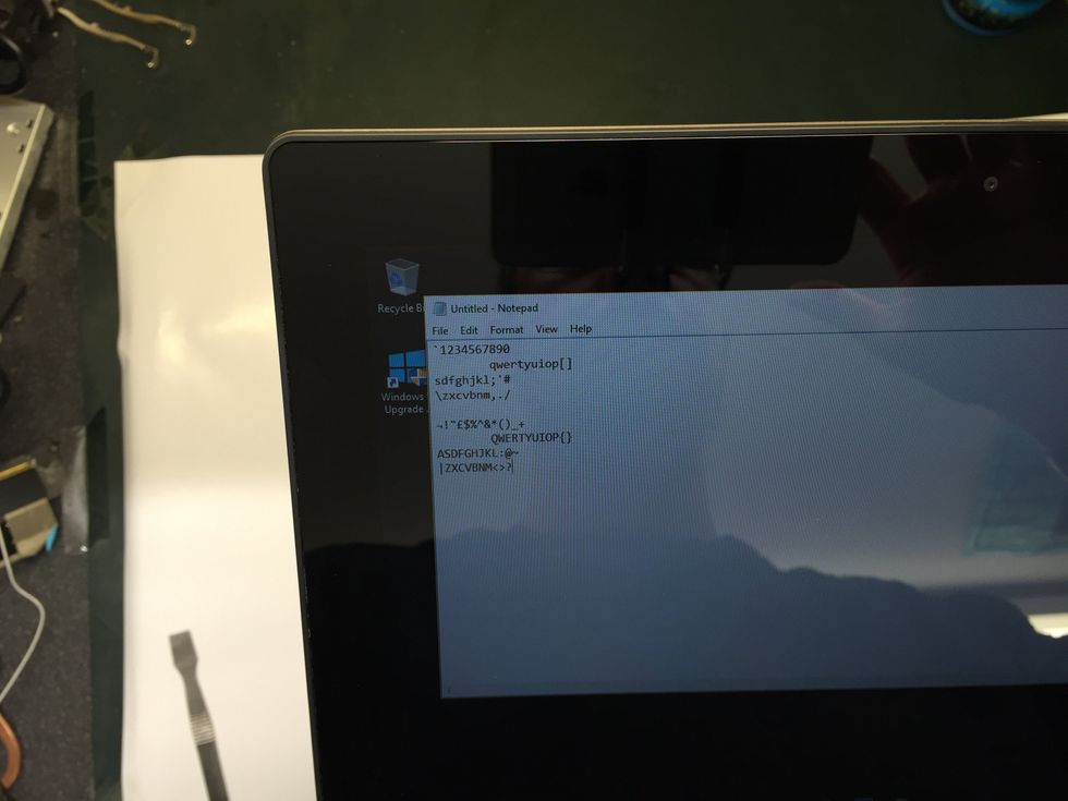 Make sure to test all the keys. If the keyboard does not seem to be working properly, disassemble and reconnected the ribbon cable again.