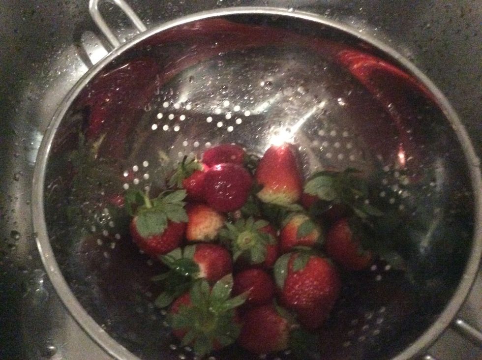 Make sure to wash the strawberries