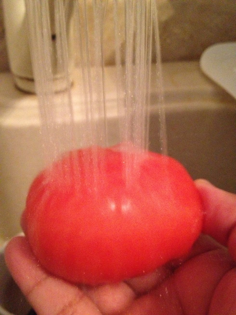 Make sure to wash your tomatoes, especially if they are homegrown !