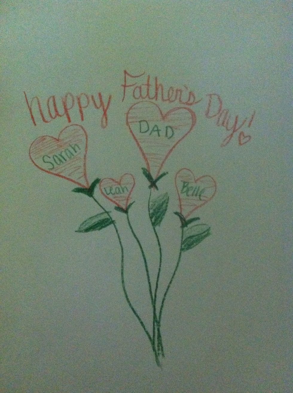Make sure to write happy Father's Day!