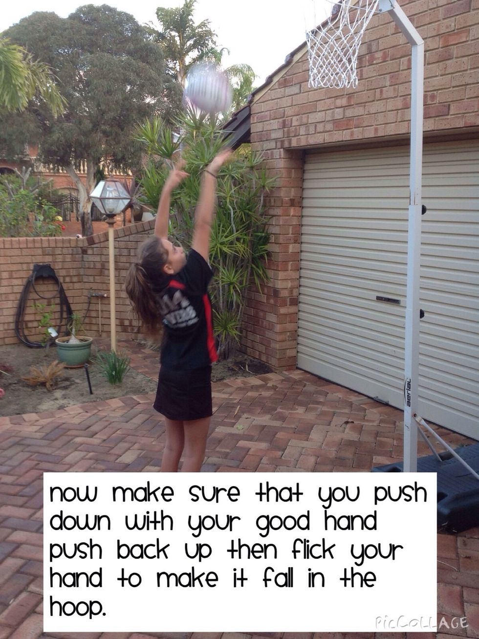 Make sure when you push up you put in a lot of power.