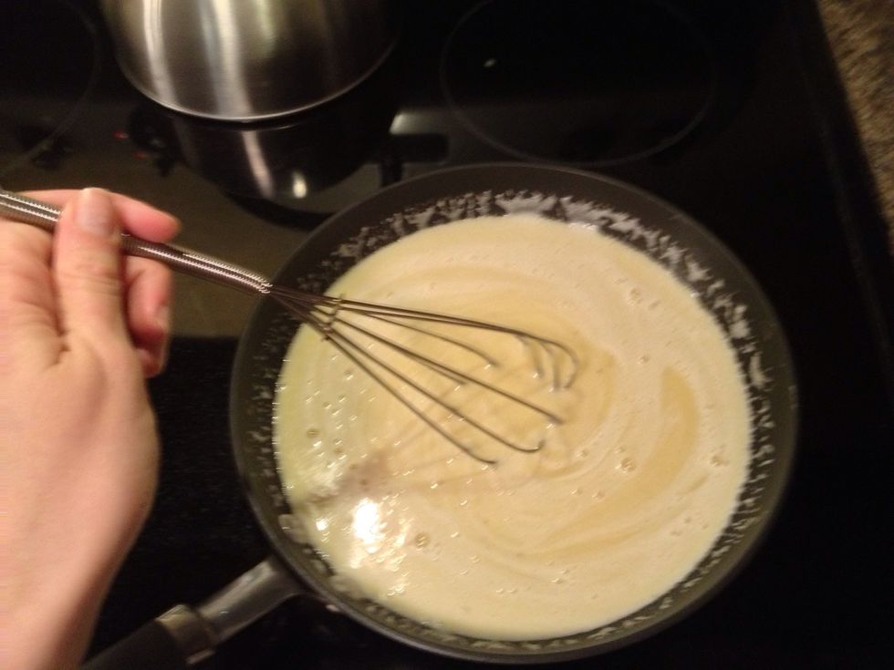 Make sure while you are cooking this mixture, you whisk vigorously or it will start to clump. No one wants a curdled cream.