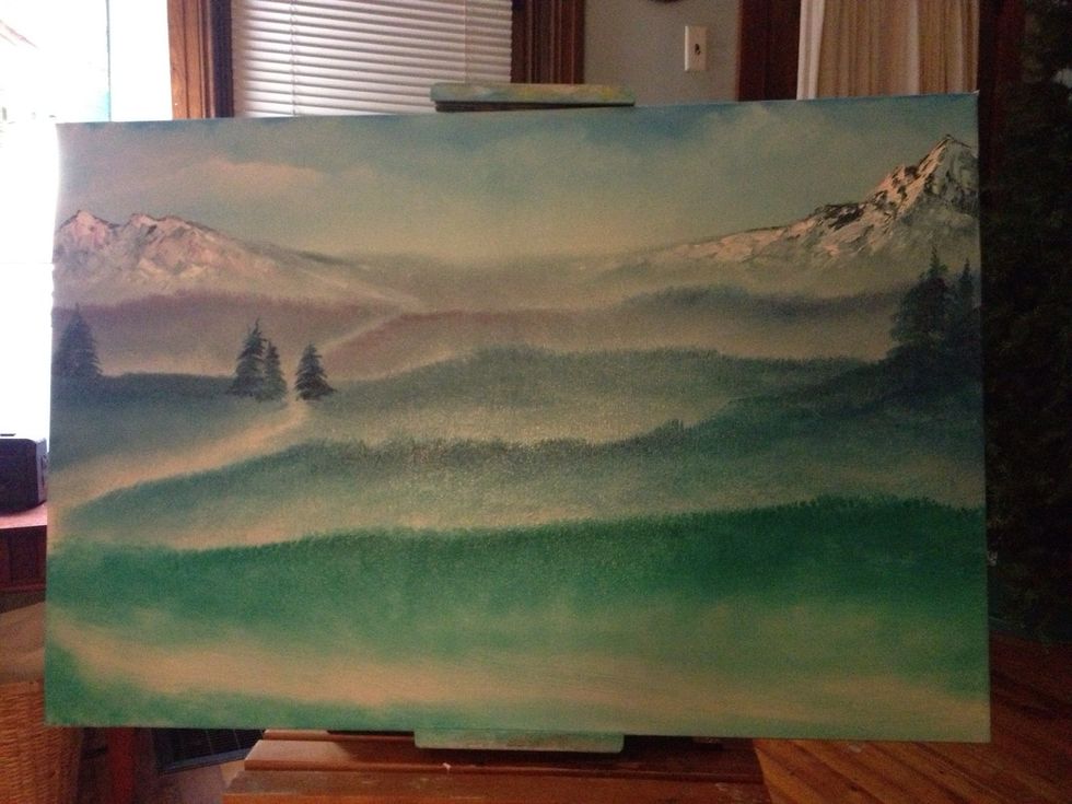 Make sure you blend lighter towards each base, then start dark on the new hill. This will add depth and feeling to the piece. Also leave a path that goes all the way up the mountain.