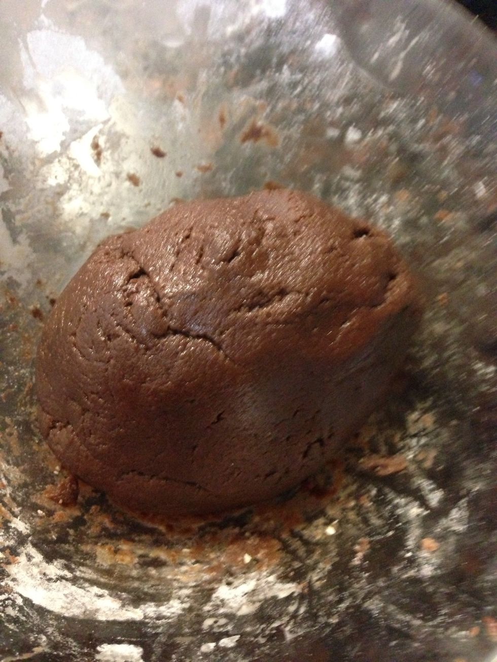 Make sure you can't see the flour or the egg anymore.