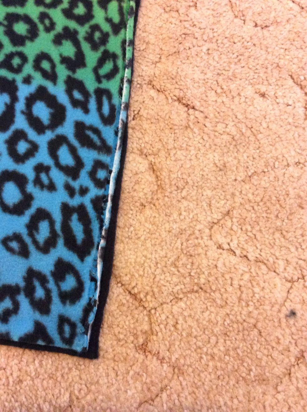 Make sure you cut off the "curlys" on the sides it will give the blanket a nicer look.