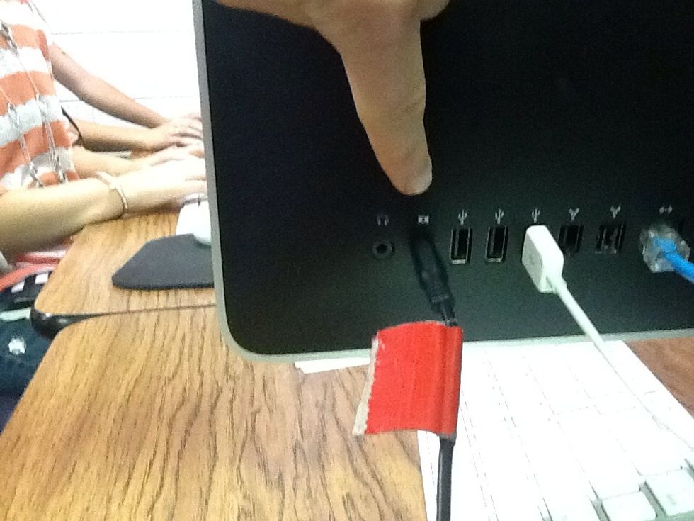 Make sure you don't get your cord in the headphone jack by accident.