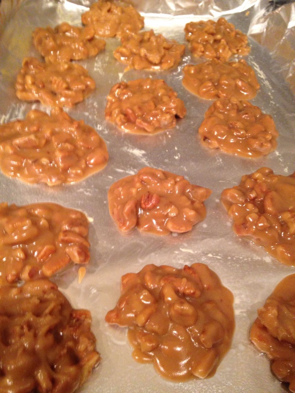 Make sure you don't over crowd the foil and make them touch; it will dry stuck together.