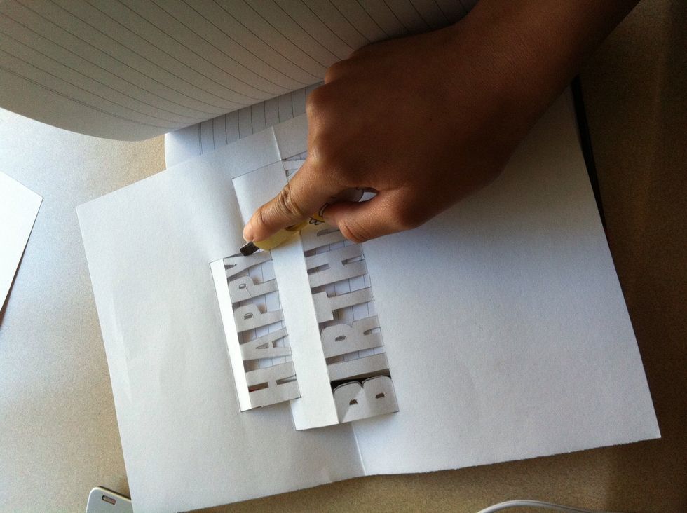 Make sure you don't scratch the thing under the card, I put an old notebook under it