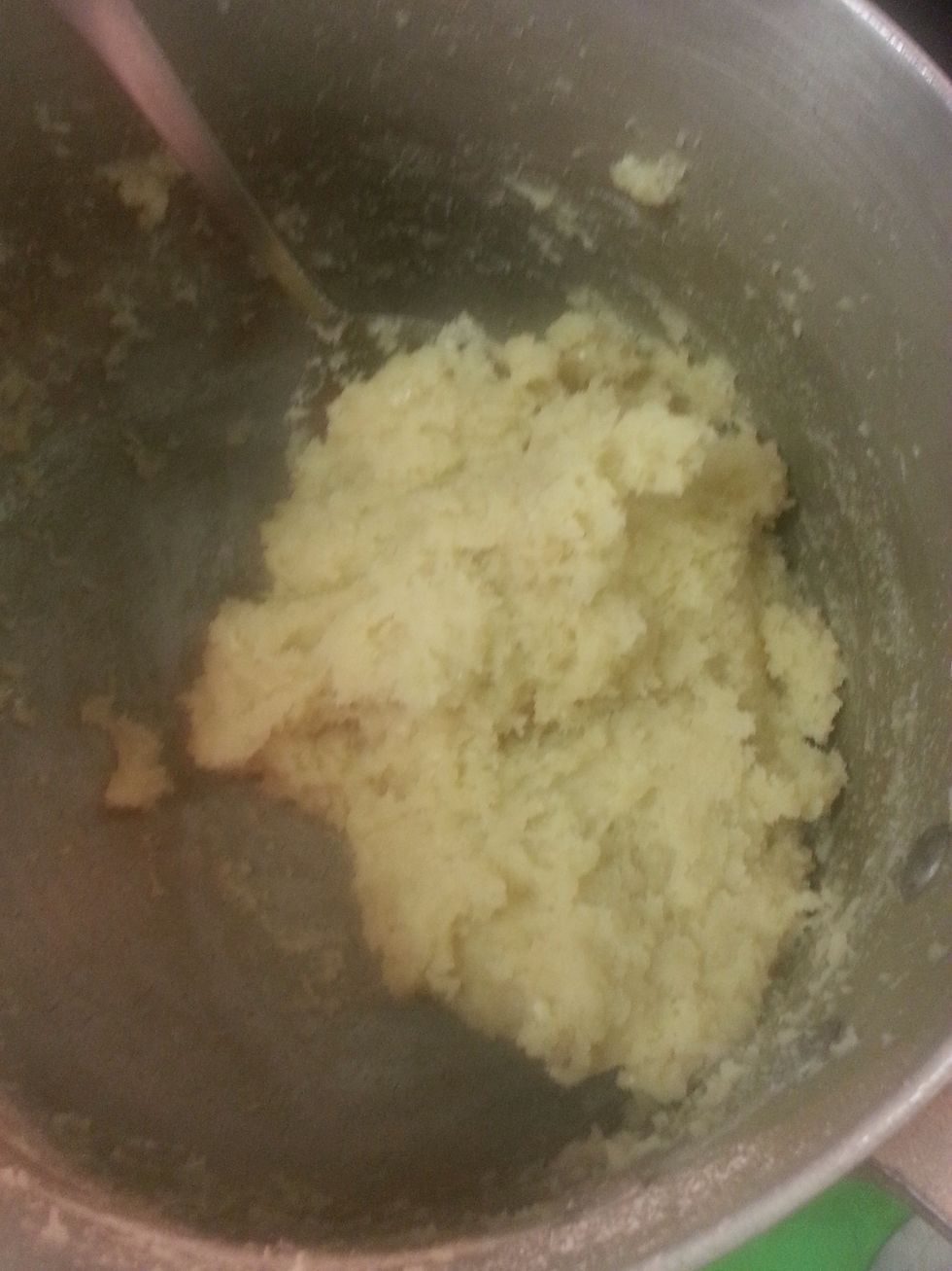 Make sure you don't see any white spots of flour.