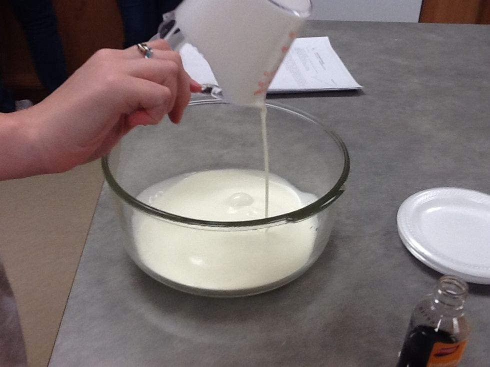 Make sure you get all of the remaining cream (you may use a rubber scrapper)