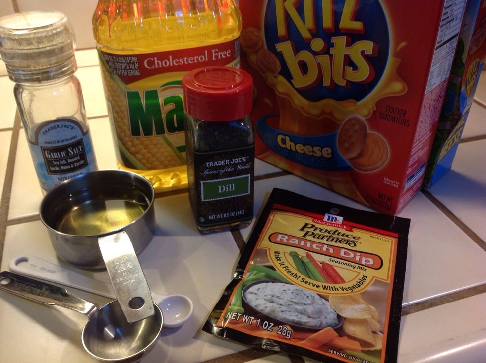 Make sure you get Ritz CHEESE bits NOT peanut butter :-)