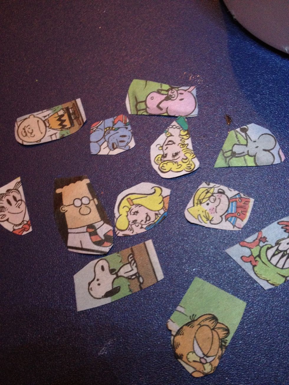 Make sure you have 10!! It's a good idea to have a few more cut out just incase you have any problems later! You'll have a spare comic to save the day