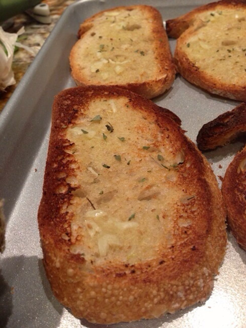 Make sure you have a garlic crusty bread, essential for dunking. We used Chez Fred's garlic bread guide.