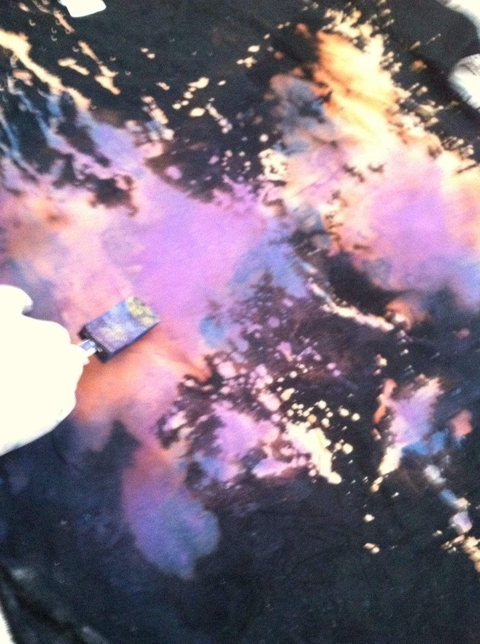 Make sure you have a liberal amount of paint squeezed! Don't be scared of too much paint. The color should be vibrant!