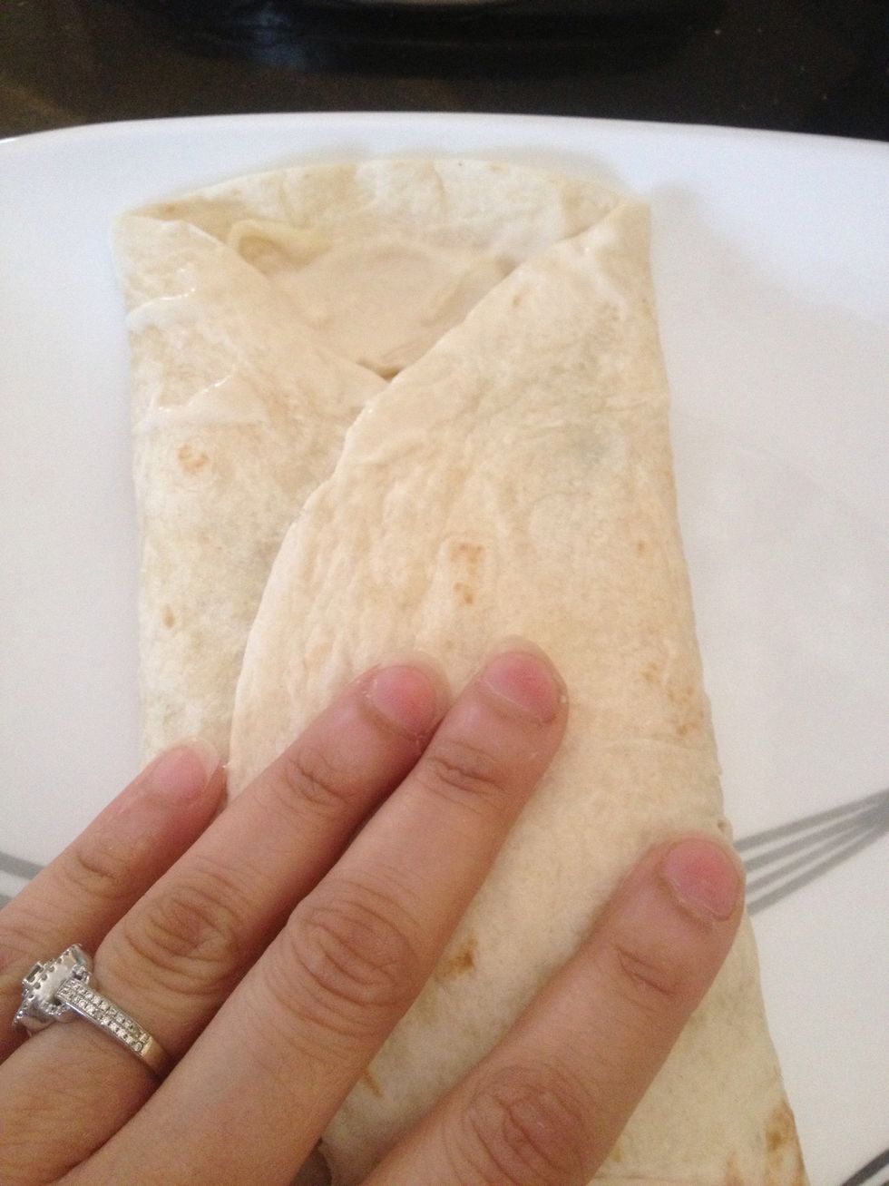 Make sure you hold everything together while folding the flips