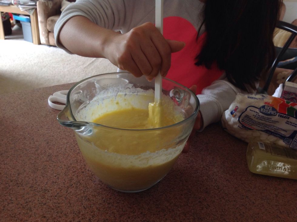 Make sure you mix very well so that there are no clumps. If you are having trouble getting out the clumps you can use a mixer.