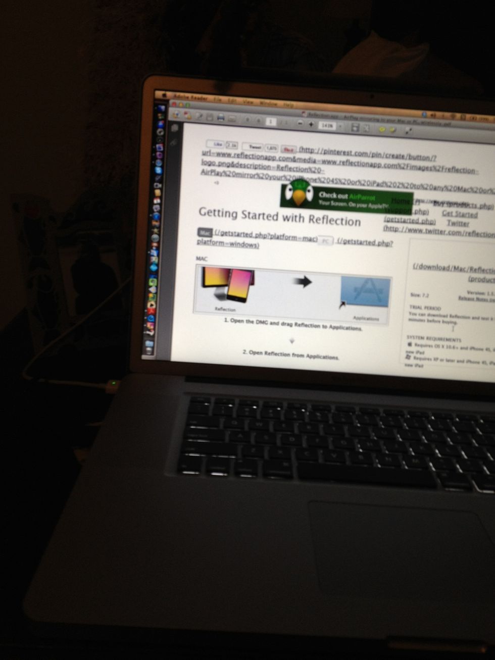 Make sure you open Reflecton from your applications folder on the Mac