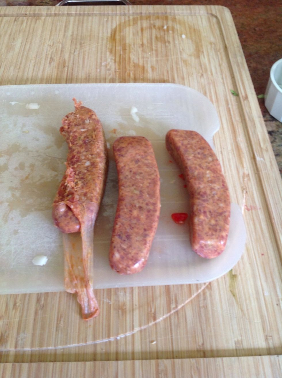 Make sure you take the casings off the sausage unless you want slices.
