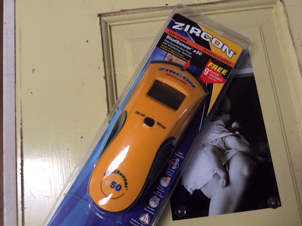 Make sure you use a stud finder to assure your track is safely secured to the wall. This one is about 15 bucks at Home Depot.