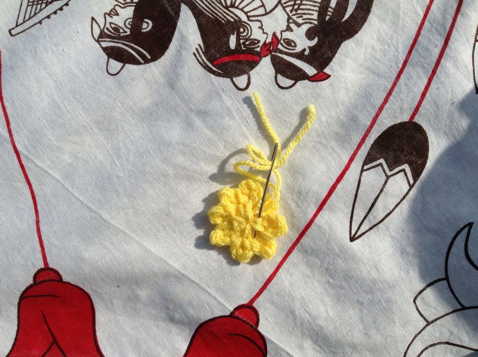 Make sure you weave the ends through the back of your work and in both directions.