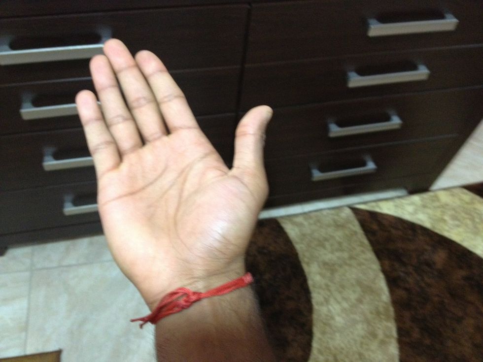 Make sure your body part of choice (hand, forearm etc) is clean