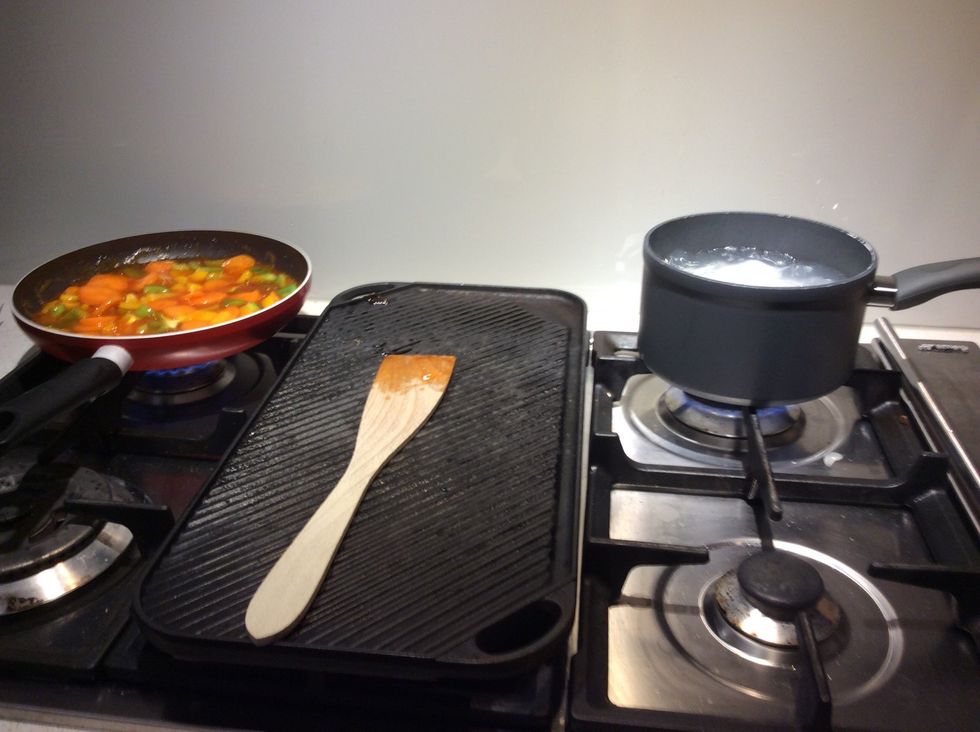 Make sure your cook both at the same time, the rice takes 15 mins and the cooking sauce will be around 10 mins.  Pro Tip: Look out for a misty white in the rice and check regularly if it's cooked.