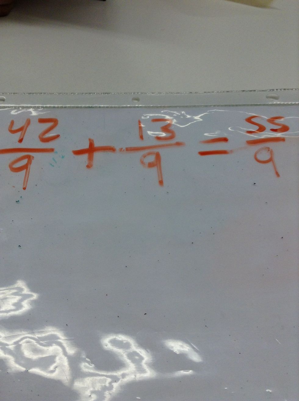Make sure your denominator stays the same \ud83d\ude0a