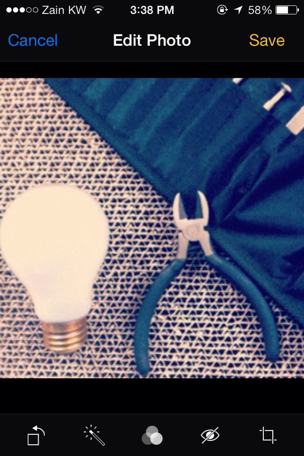 Make sure your light bulb is not a fluorescent one to avoid contact with hatful toxic fumes. Always reuse regular light bulbs.