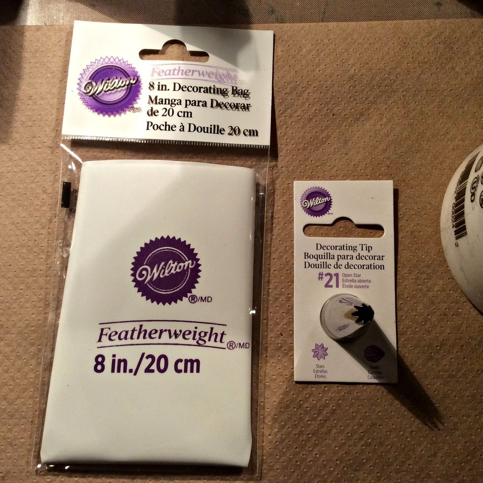 Make sure your modeling paste is the consistency of frosting... add water to it if necessary. Fill your bag and start piping your paste. Have fun with this. Allow to dry completely.