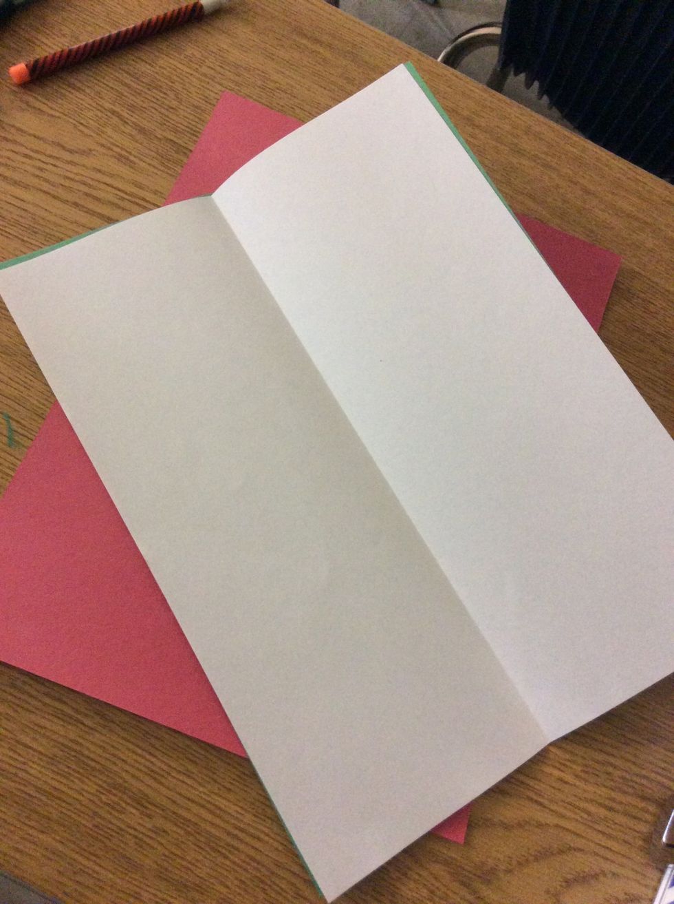 Make sure your white paper is in the inside