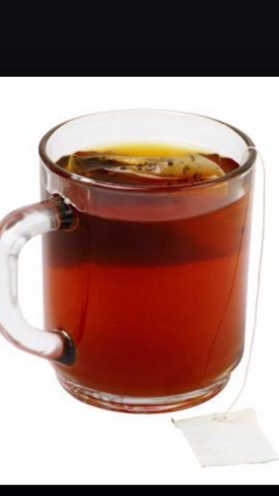 Make the black tea and let it stay there for about 5minutes add 2 packets of black tea