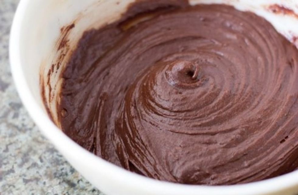 Make the brownie mix as instructed, then bake them