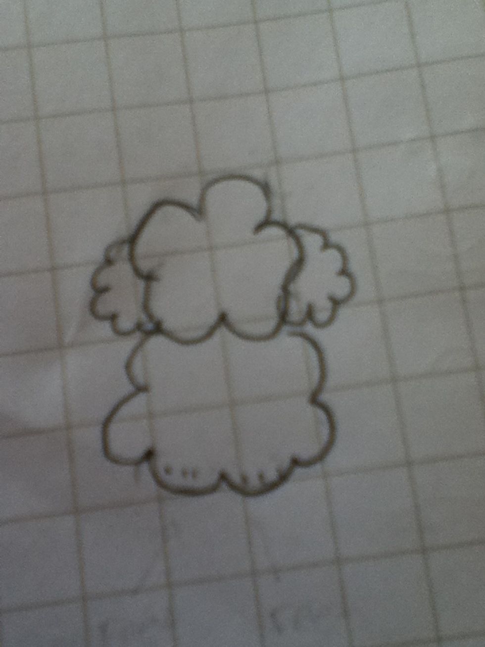 Make the ears. Another ball of fluff!