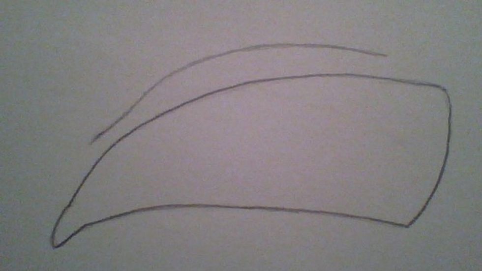 Make the eyelid somewhat 2 inches away from the eye