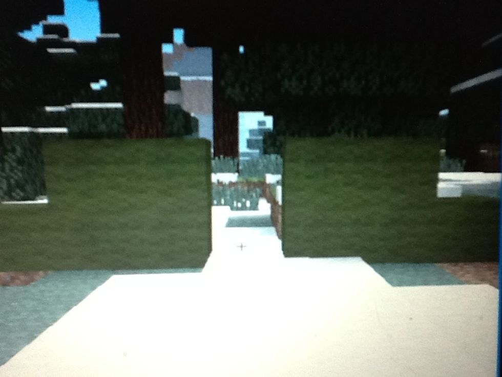 Make the feet (Right Click to build) with green wool