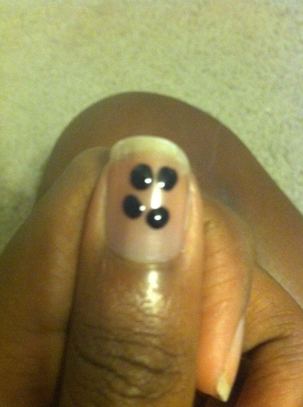 Make the fourth dot underneath the second dot like this\u2b06.