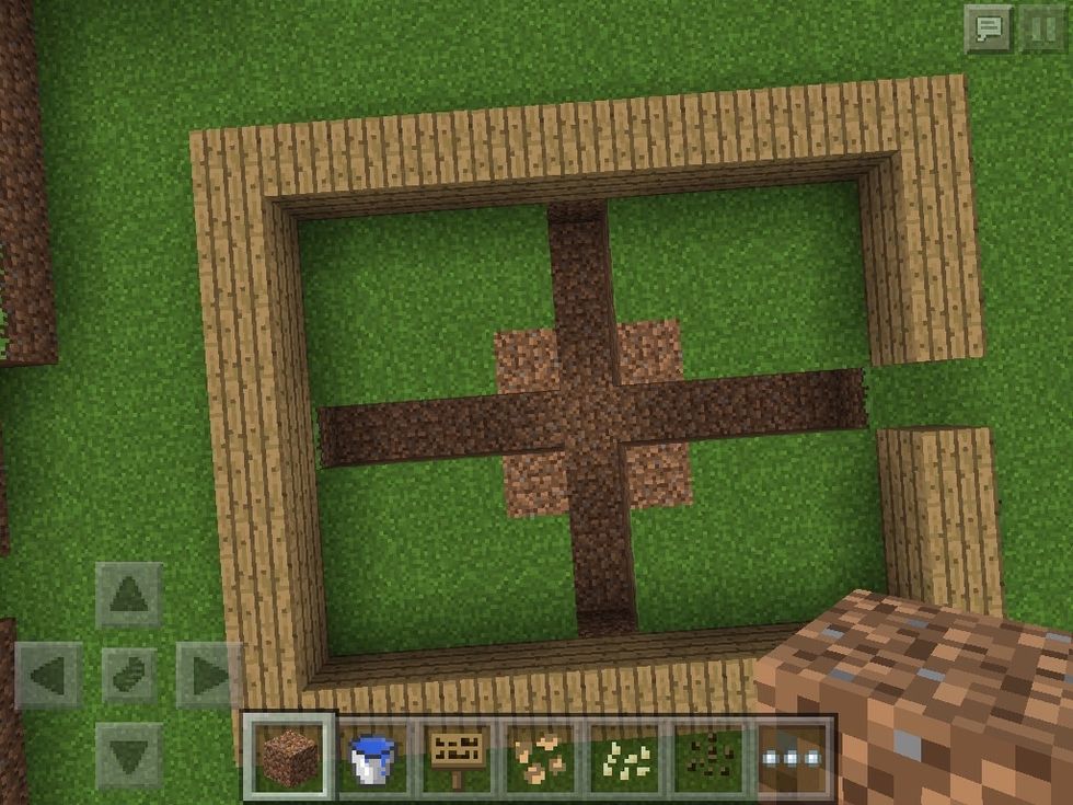 make  the inside corners dirt, (optional)
