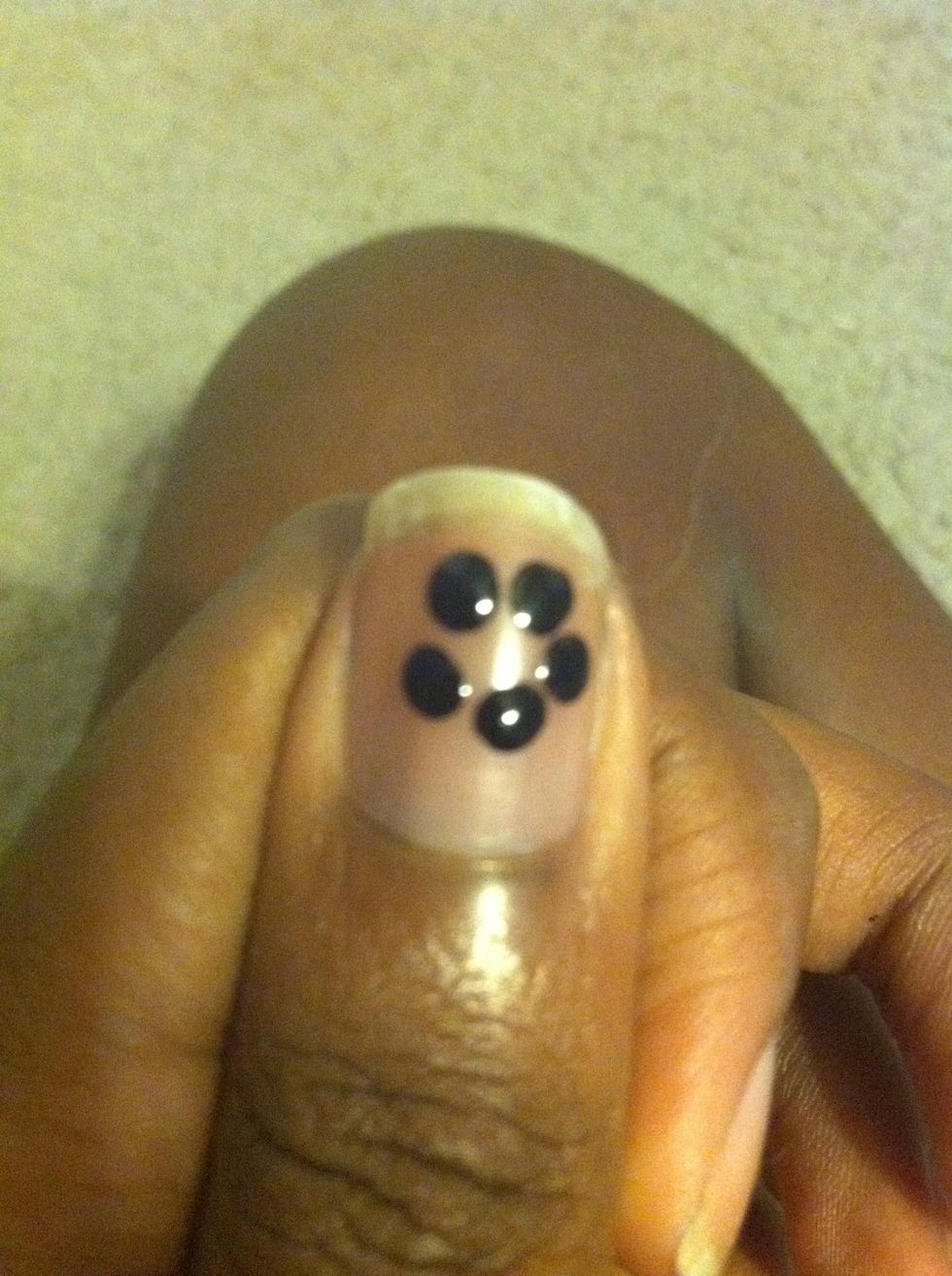 Make the last dot off to the side where the empty space was.